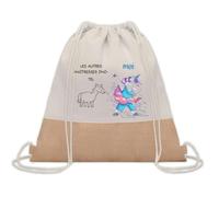 Planetee Sac à dos toile et jute Maîtresse d'hôtel Les Autres vs Moi | Sac de Sport et Gym avec cordelettes | Idée Cadeau Collègue Noël Anniversaire | Sac Doudou