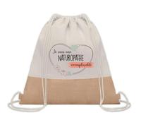 Planetee Sac à dos toile et jute Naturopathe Irremplaçable | Sac de Sport et Gym avec cordelettes | Idée Cadeau Collègue Noël Anniversaire | Sac Doudou