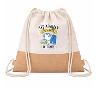 Planetee Sac à Dos Toile et Jute Thomas : Les affaires de secours | Sac Crèche École Maternelle Petite Section | Coton et Fond Jute 7 L | Cadeau Rentrée Garçon
