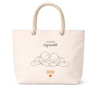 Planetee Sac de plage Annonce grossesse Jumeau 2026 Cadeau annonce Grossesse Surprise