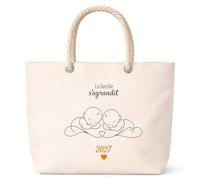 Planetee Sac de plage Annonce grossesse Jumeau 2027 Cadeau annonce Grossesse Surprise