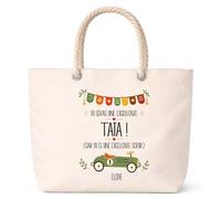 Planetee Sac de plage Elodie Excellente Tata Cadeau annonce Grossesse Surprise
