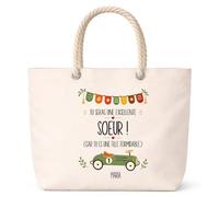 Planetee Sac de plage Maria Excellente soeur Cadeau annonce Grossesse Surprise