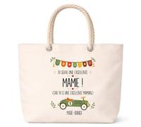 Planetee Sac de plage Marie-Annick Excellente Mamie Cadeau annonce Grossesse Surprise