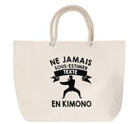 Planetee Sac de Plage Ne Sous-Estimez Pas Kimono Personnalisable Prénom Idée Cadeau