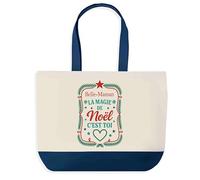 Planetee Sac de shopping Belle-Maman Magie de noël Rectangle - Cabas Voyage - Secret santa Cadeau Noël Humour Insolite Collègue