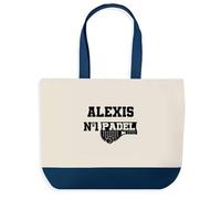 Planetee Sac de shopping bleu Alexis Numéro 1 Padel - Cabas Sport Cadeau Anniversaire Noël ou Fête des Pères