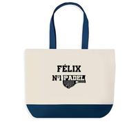 Planetee Sac de shopping bleu Félix Numéro 1 Padel - Cabas Sport Cadeau Anniversaire Noël ou Fête des Pères