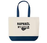 Planetee Sac de shopping bleu Raphaël Numéro 1 Padel - Cabas Sport Cadeau Anniversaire Noël ou Fête des Pères