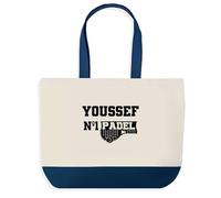 Planetee Sac de shopping bleu Youssef Numéro 1 Padel - Cabas Sport Cadeau Anniversaire Noël ou Fête des Pères