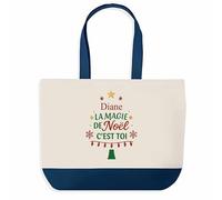 Planetee Sac de shopping Diane Magie de noël Sapin - Cabas Voyage - Secret santa Cadeau Noël Humour Insolite Collègue