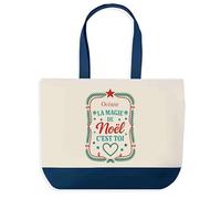 Planetee Sac de shopping Océane Magie de noël Rectangle - Cabas Voyage - Secret santa Cadeau Noël Humour Insolite Collègue