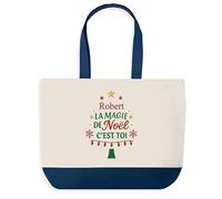 Planetee Sac de shopping Robert Magie de noël Sapin - Cabas Voyage - Secret santa Cadeau Noël Humour Insolite Collègue