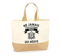 Planetee Sac en Jute Ne Sous-Estimez Pas Méditation Personnalisable Prénom Idée Cadeau