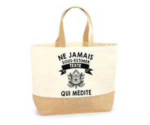 Planetee Sac en Jute Ne Sous-Estimez Pas Méditation Personnalisable Prénom Idée Cadeau