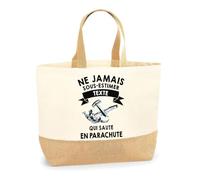 Planetee Sac en Jute Ne Sous-Estimez Pas Parachute Personnalisable Prénom Idée Cadeau