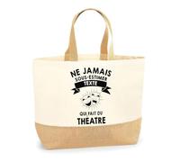Planetee Sac en Jute Ne Sous-Estimez Pas Théâtre Personnalisable Prénom Idée Cadeau