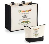 Planetee Sac et trousse Rose-Marie Excellente Mamie Cadeau annonce Grossesse Surprise