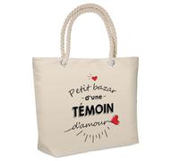 Planetee Sac isotherme Bazar d'une Témoin d'amour | Glacière Souple Anniversaire Femme Fête des Mères Cadeau Mamie Noël Lunch Bag pour Travail Plage Pique-nique