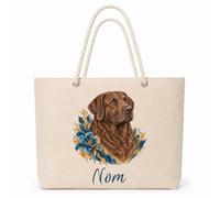 Planetee Sac Isotherme Chesapeake Bay Retriever | Grand Cabas 23 L en Coton avec Doublure Aluminium Double Paroi Zip et Anses Corde | Pique-Nique Courses Propriétaire Chien
