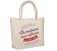 Planetee Sac isotherme Sous-Officier Meilleure du Monde Entier | Glacière Souple Cadeau Femme Lunch Bag Travail Plage Pique-nique Repas