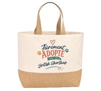 Planetee Sac jute Adopté par British Shorthair Cadeau femme