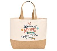 Planetee Sac jute Adopté par Epagneul Breton Cadeau chien Idée femme