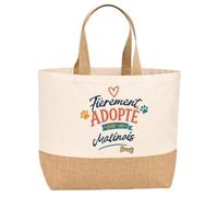 Planetee Sac jute Adopté par Malinois Cadeau femme