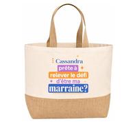 Planetee Sac jute Cassandra Défi Marraine 2 Cadeau annonce Grossesse Surprise