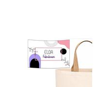 Planetee Sac jute femme Eloa Fabuleuse Design Moderne Bohème Pastel Grand Sac Shopping Cadeau Maman Mamie Fête des Mères Anniversaire Noël