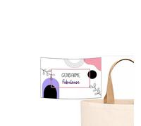 Planetee Sac jute femme Gendarme Fabuleuse Design Moderne Bohème Pastel Grand Sac Shopping Réutilisable - Idée Cadeau Départ Retraite Collègue Anniversaire