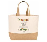 Planetee Sac jute Hélène Excellente Tata Cadeau annonce Grossesse Surprise