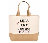 Planetee Sac jute Léna Défi Marraine 1 Cadeau annonce Grossesse Surprise
