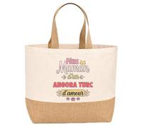 Planetee Sac jute Maman Angora Turc d'amour Cadeau femme