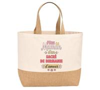 Planetee Sac jute Maman Sacré de Birmanie d'amour copie Cadeau femme