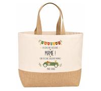 Planetee Sac jute Marie-France Excellente Mamie Cadeau annonce Grossesse Surprise