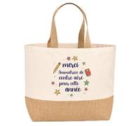 Planetee Sac jute Merci Animatrice de centre aéré pour cette année Cadeau Anniversaire