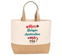 Planetee Sac jute Mon Berger Australien ma vie Cadeau chien Idée femme