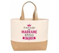 Planetee Sac jute Myriam Marraine fabuleuse Cadeau annonce Grossesse Surprise