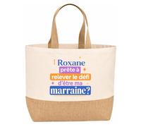 Planetee Sac jute Roxane Défi Marraine 2 Cadeau annonce Grossesse Surprise