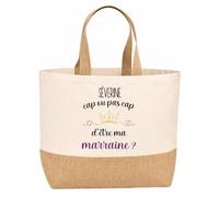 Planetee Sac jute Séverine cap Marraine 2 Cadeau annonce Grossesse Surprise