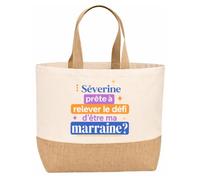 Planetee Sac jute Séverine Défi Marraine 2 Cadeau annonce Grossesse Surprise