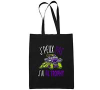 Planetee Sac Tote Bag 4L Trophy Je peux pas Noir | Sac caban en toile coton idée cadeau anniversaire