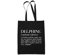 Planetee Sac Tote Bag Delphine Définition Prénom | Sac caban en toile coton prénom idée cadeau anniversaire