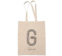 Planetee Sac Tote Bag Gérard Lettre Littérature | Sac Cabas Réutilisable | Idée Cadeau Prénom Livre Lecture Anniversaire Oncle Parrain Beau Papa Collègue Départ Retraite Noël