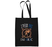 Planetee Sac Tote Bag Grec Je peux pas Noir | Sac caban en toile coton idée cadeau anniversaire