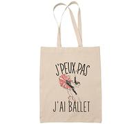 Planetee Sac Tote Bag J'peux pas Ballet danse classique beige