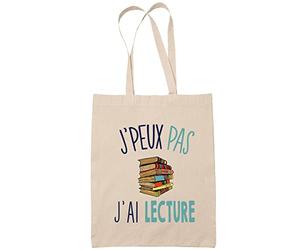 Planetee Sac Tote Bag J'peux pas Lecture beige