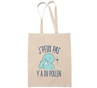 Planetee Sac Tote Bag J'peux pas Pollen beige
