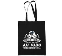 Planetee Sac Tote Bag Judo Légende tu deviendras Noir | Sac caban en toile coton idée cadeau anniversaire